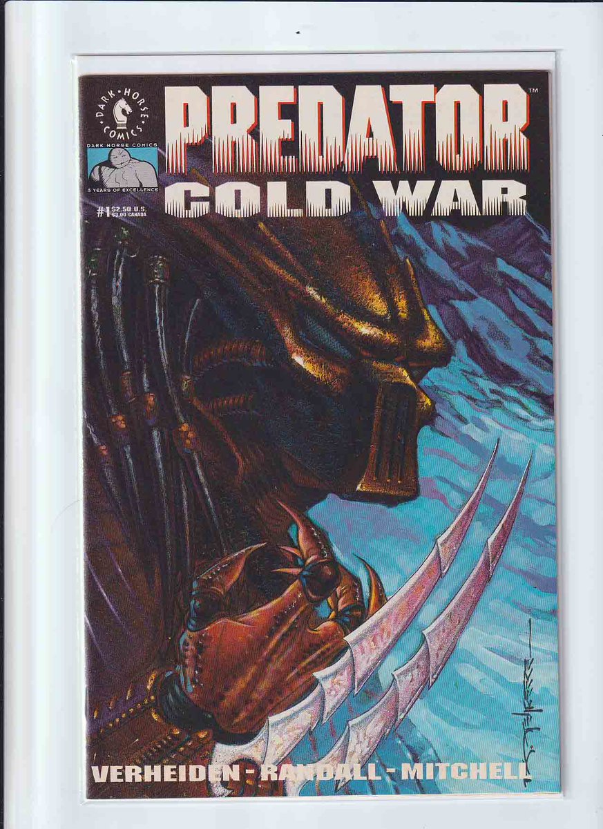 MakeMyComicRare's tweet photo. #PredatorColdWar #1 (1991) #BrianStelfreeze Cover / #RonRandall Pencils / #MarkVerheiden Story / 1st Appearance of #ValentinaLigachev "#Predator: Cold War Part 1" The #Predators are back, only this time they've touched down in a remote section of Soviet Siberia. https://t.co/qXeElc4mNs