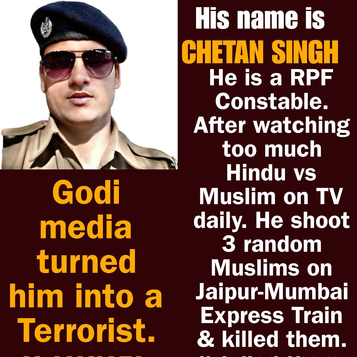 SpiritOfCongres's tweet photo. Share this because Godi media won't show you this. 

#JaipurExpressTerrorAttack https://t.co/H59LHE3aU9