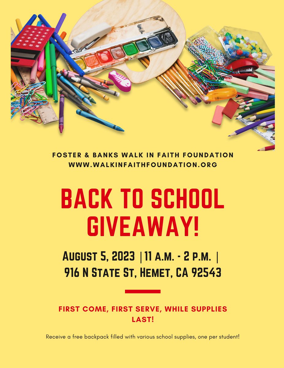 walkinfaith12's tweet photo. We are helping youth in our community and are also still accepting donations like school supplies, giftcards, etc.
#Nonprofits #donations #backtoschool https://t.co/jZGLHF6UGC