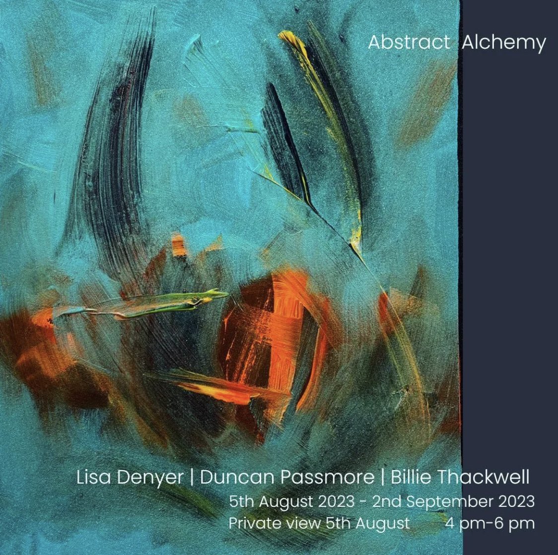 Very excited about the preview of Abstract Alchemy, opening at Detail in Edinburgh this Saturday 5th August 4-6pm! 🥂 

Exhibition continues to 2nd Sept, see link for further info

mailchi.mp/af30eb9d6eba/e…

#abstractart #edinburgh #abstractpainting #exhibition #groupshow