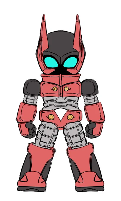 なんとなく、突然ダイボットの正面のラフ描いてみた。