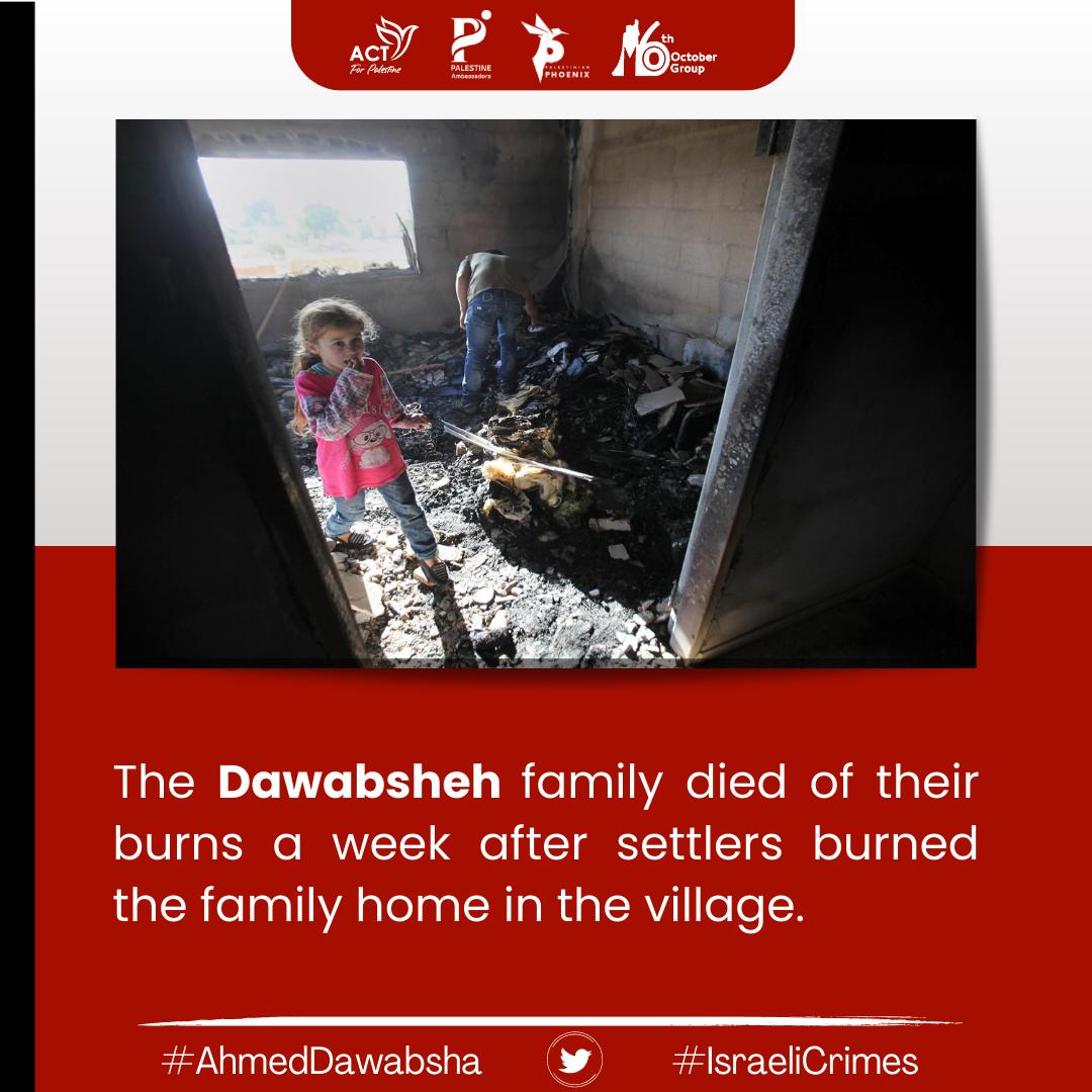 D3a_n_h's tweet photo. #NeverForget
#IsraeliCrimes
#AhmedDawabsha https://t.co/r7bMwXAjSo