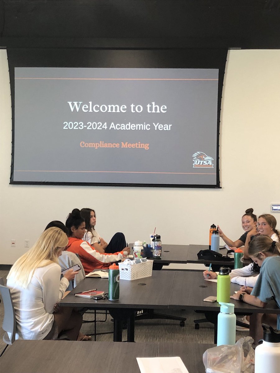 RoadrunnerRules's tweet image. Here.  We.  Go!  First compliance meeting of the 23-24 academic year!  @UTSAWSOC #BirdsUp #LetsGo210