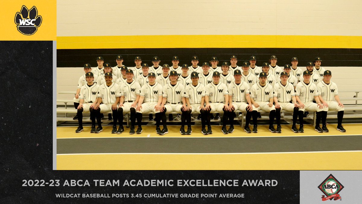 wscwildcats's tweet photo. .@WSCBB earns ABCA Team Academic Excellence Award.  #NSICBase
https://t.co/sOekoVW4Pq https://t.co/EWiVsSKZCN