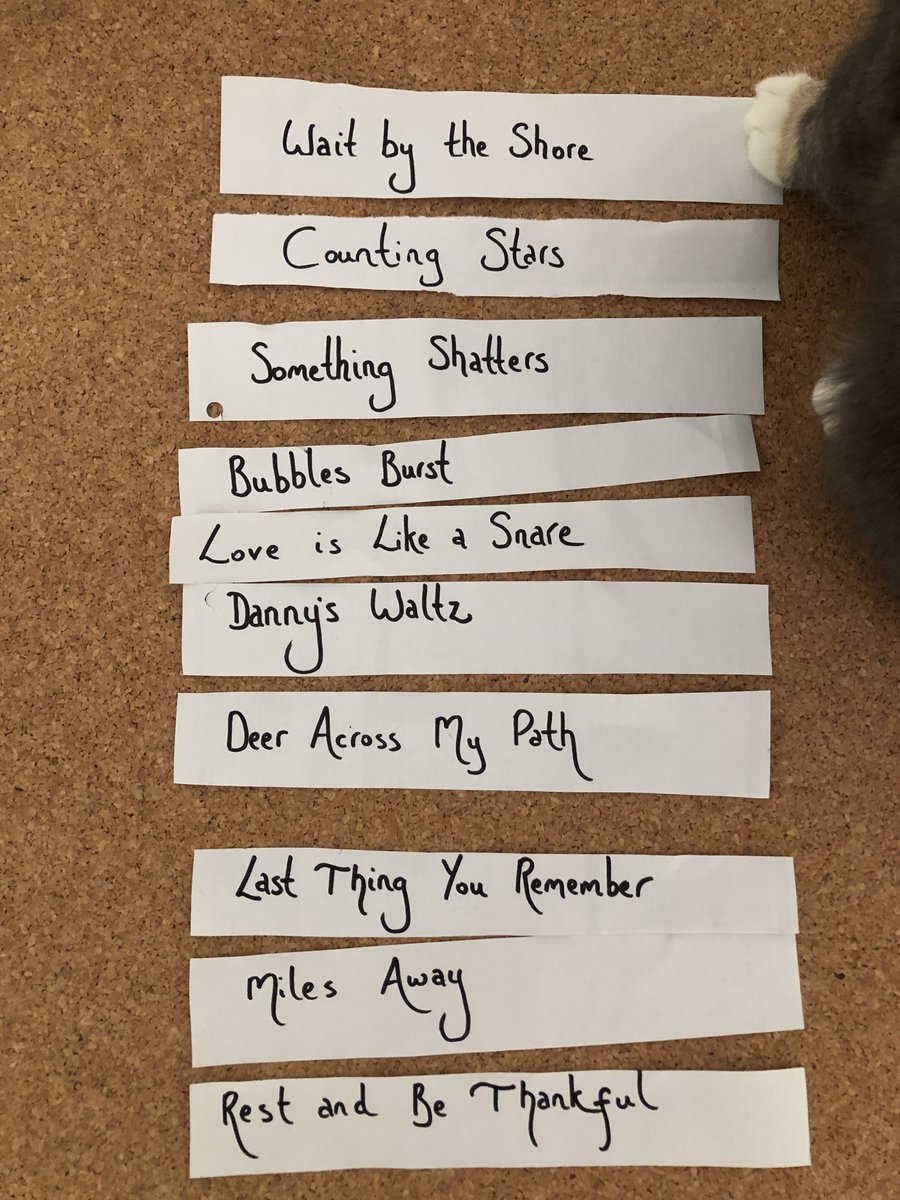 snowsofyes's tweet photo. Album track running order
#newmusicscotland  #debutalbum #snowsofyesteryear #4sleeps https://t.co/NzWhX6mtPH