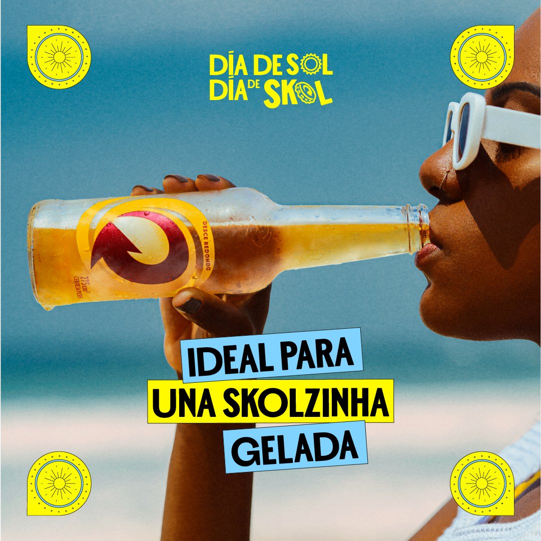 Mira el día tan lindo como para no tomar uma Skol 😉🍺☀️

Día de sol, día de Skol