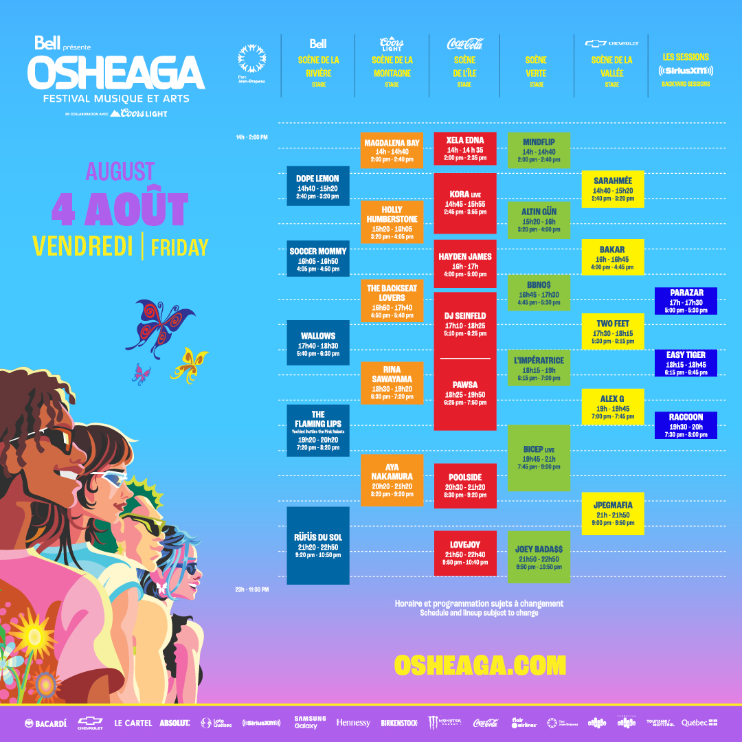 Osheaga schedule