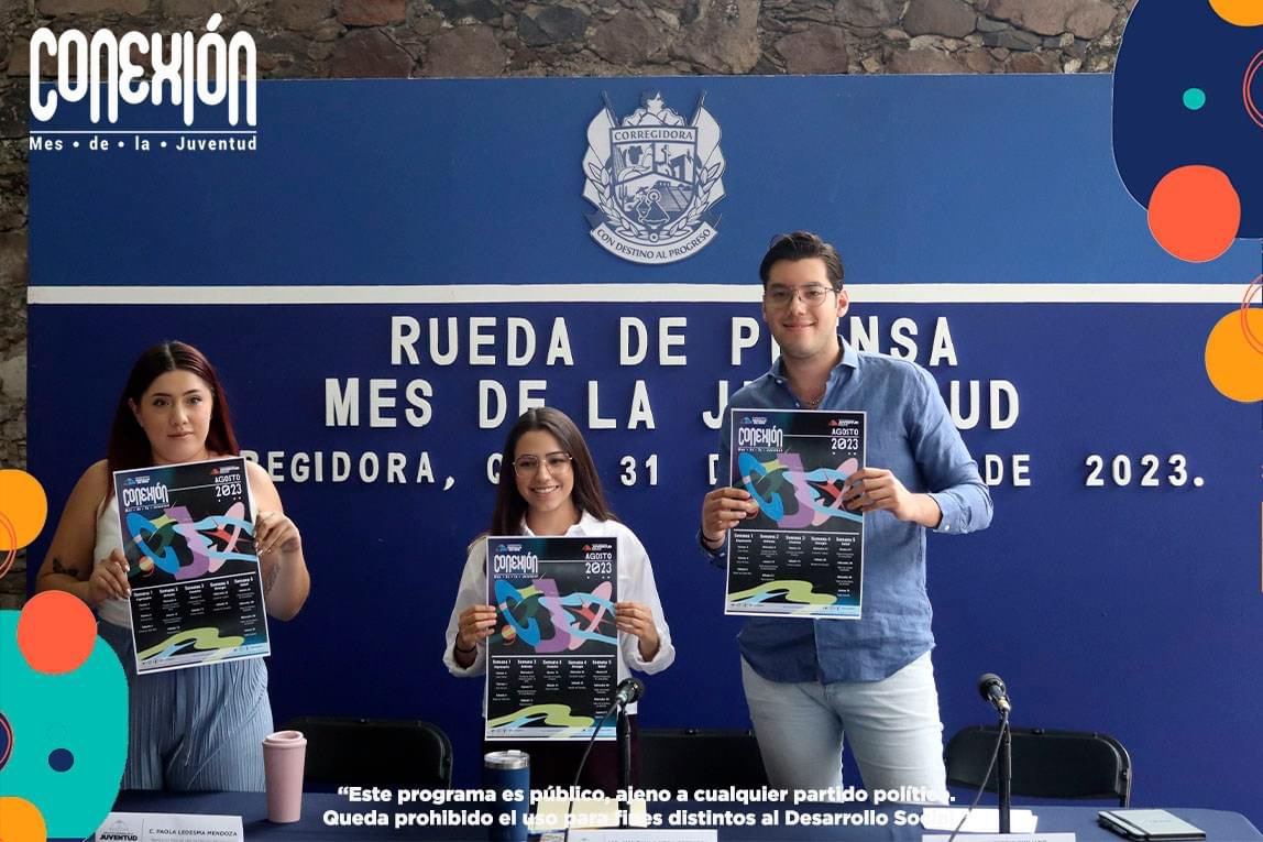 imjcorregidora's tweet photo. ¡Estamos listos para el #MesDeLaJuventud!
Hoy en la rueda de prensa, la Directora del Instituto de la Juventud; Ana Paula Vega, presentó todas las actividades que estaremos teniendo para ti y así juntos, crear CONEXIÓN https://t.co/a73lKkghPm
