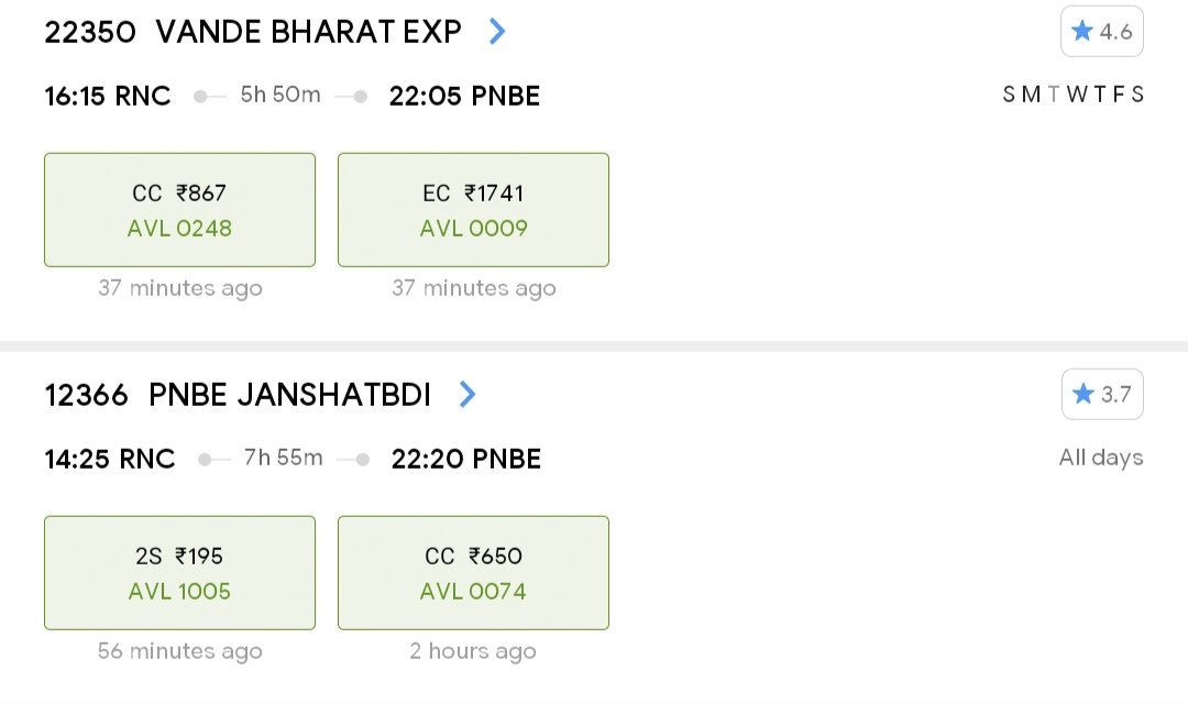 sinhashu28's tweet photo. @ECRlyHJP @RailMinIndia @AshwiniVaishnaw 
Time should change.I think it's pre-plan to remove janshatabdi after couple of month by introduction of vande bharat. Its too costly for middle class. https://t.co/pDOkEFuISj