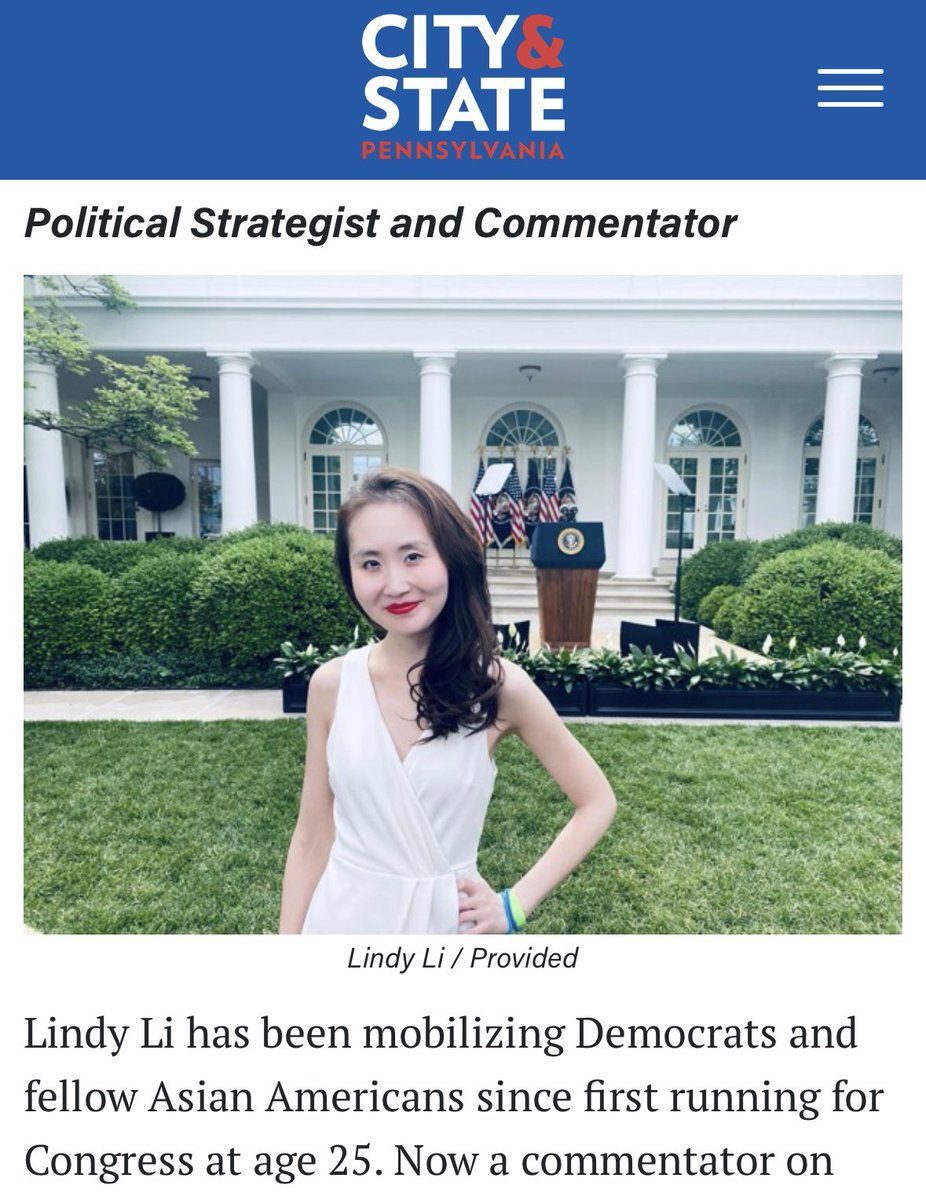 lindyli's tweet photo. Super honored to be named one of the most powerful women in Pennsylvania!

Will always use my voice to champion our beloved commonwealth and my fellow Americans ♥️🇺🇸

Thank you @CityAndStatePA https://t.co/7QRQQNP3kc