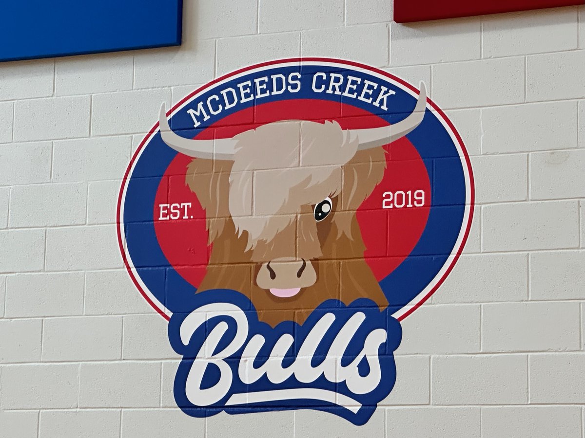 McDeeds Creek asked us to put up some vinyl decals in their gymnasium, and we delivered!