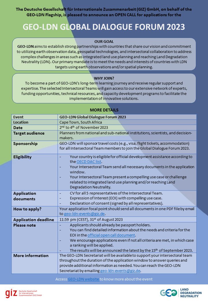 Have you seen our 📢 Open Call to be a sponsored participant at our Global Dialogue Forum❓

📍Cape Town, South Africa from the 2nd to 4th of November

Check out our Summary Document for a quick overview of the application details, terms &amp; conditions and technical focus 👇