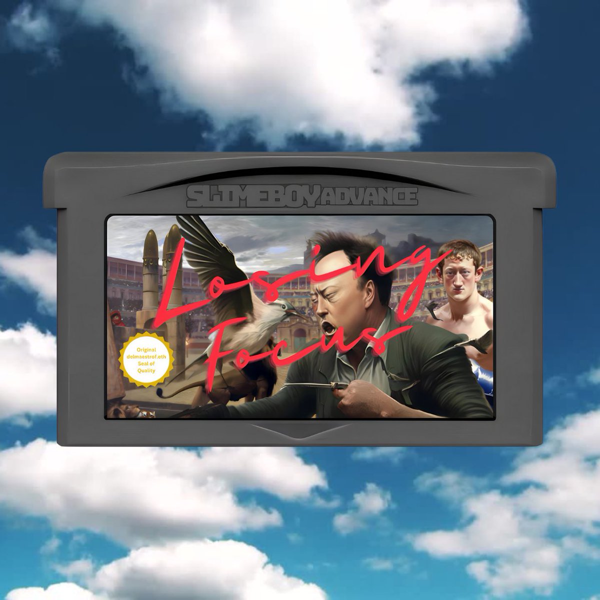 I did a lil thing.
An homage to <a href="/slimesunday/">slimesunday</a>'s SlimeBoy:
The third piece of "Maestro's Visioni" has just dropped!
It will be up for grabs for the next 24 hours.
Go check it out here: app.manifold.xyz/c/losingfocus