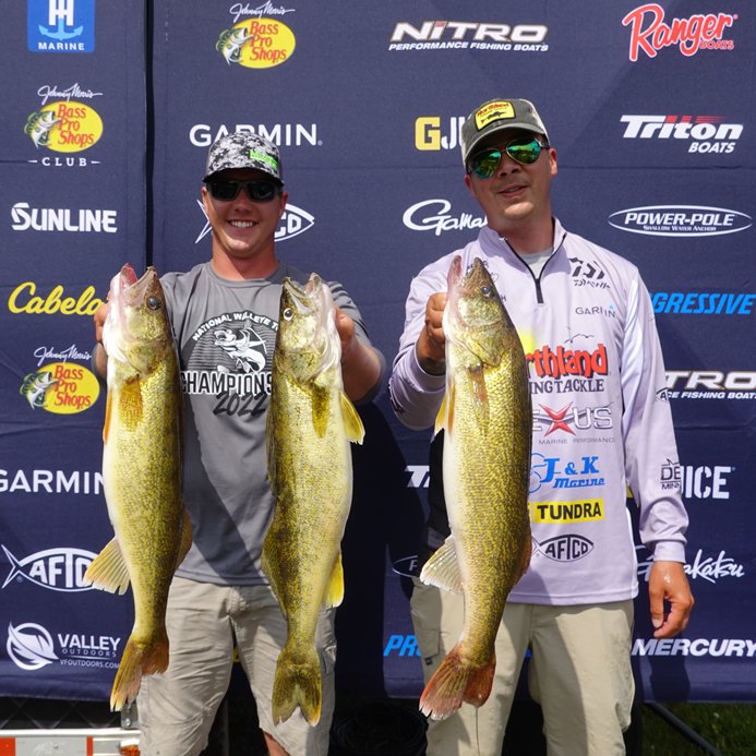 NorthlandTackle's tweet photo. The National Walleye Tour just finished off the regular season at the St. Marys River, &amp; the Northland Pro's had another great showing! 🎣

After 4 events Tom Huynh, Dusty Minke &amp; Will Pappenfus each qualified for the CHAMPIONSHIP on Devils Lake in Sept! Great work fellas! 👊 https://t.co/Vhti8OCy9E