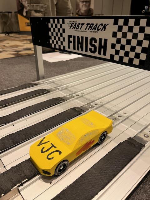 VictoryJunction's tweet photo. Thank you to our friends at SEMA and with SEMA Cares! The kids at VJ love the Pinewood Derby and we love y'all! 💙💚💛❤️ @SEMAMembers #SEMACares https://t.co/skJoGrCvde
