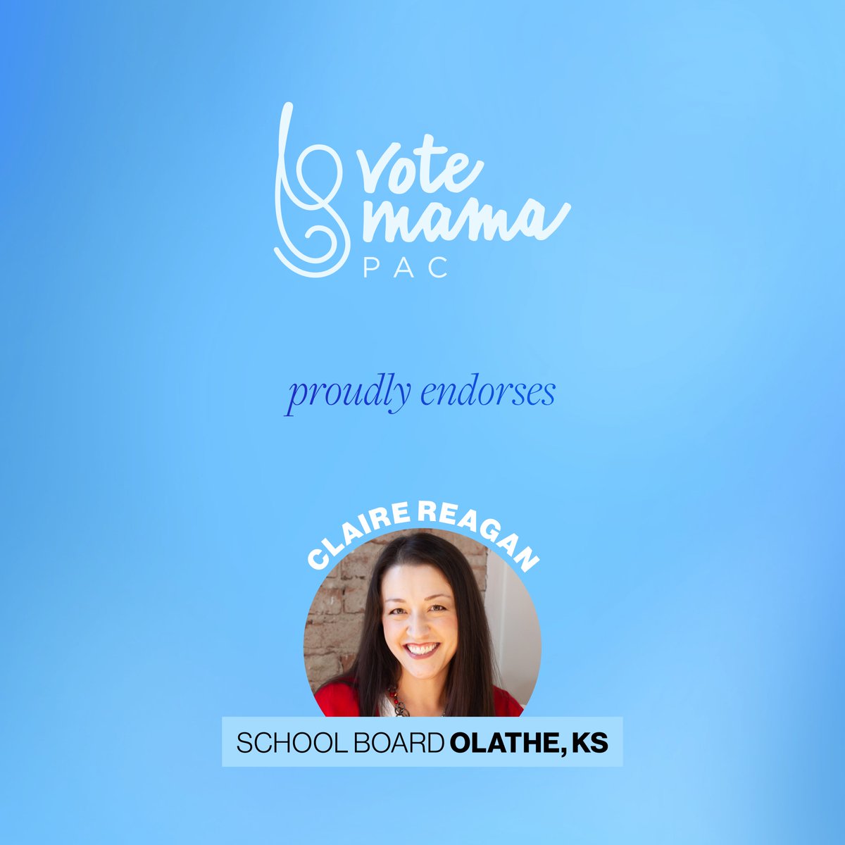 VoteMamaPAC's tweet photo. .@reaganforolathe is a public school parent who's dedicated to ensuring all students have a bright future. As a teacher, parent, and advocate she has seen schools and her community from many angles & she will bring a valuable perspective to the School Board. Let’s #ElectThisMama! https://t.co/gN0u2ihDsO