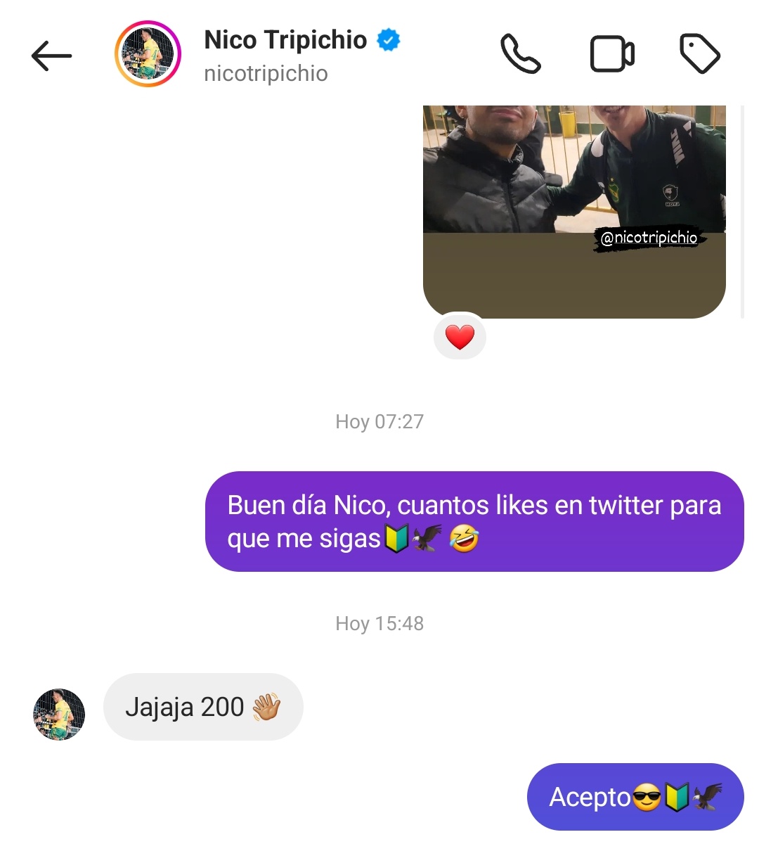 HOY POR MI, MAÑANA POR USTEDES. 200 LIKES Y ME SIGUE TRIPICHIO🔰🦅