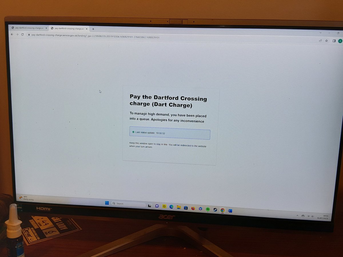 PinCushionPinup's tweet photo. @DartCharge 
Any chance you are gonna get this fixed any time soon? We crossed yesterday and have been trying to pay since then. Funnily enough if you send a PCN out no one is going to be able to pay them either right?? https://t.co/Gdon7AHhps