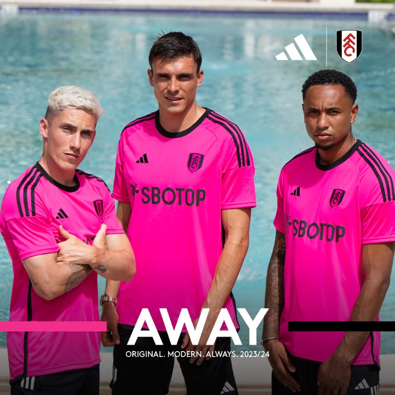 FulhamFC's tweet photo. Away Day Ready. 💗

Introducing our new 2023/24 @adidasfootball Away Kit.