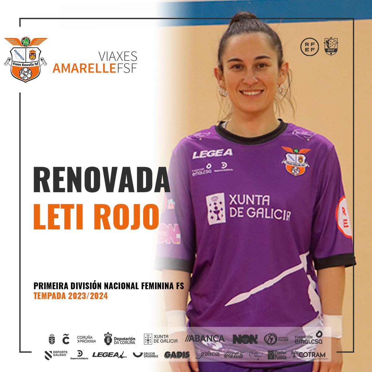 🥅⚽️🧡 RENOVACIÓN‼️

<a href="/sLetiRojo/">Leti Rojo</a> seguirá defendendo a portería herculina unha tempada máis; e sumará a súa cuarta tempada, tras o regreso a casa no ano 2020.

#futsalFemenino #vamosNaranjas