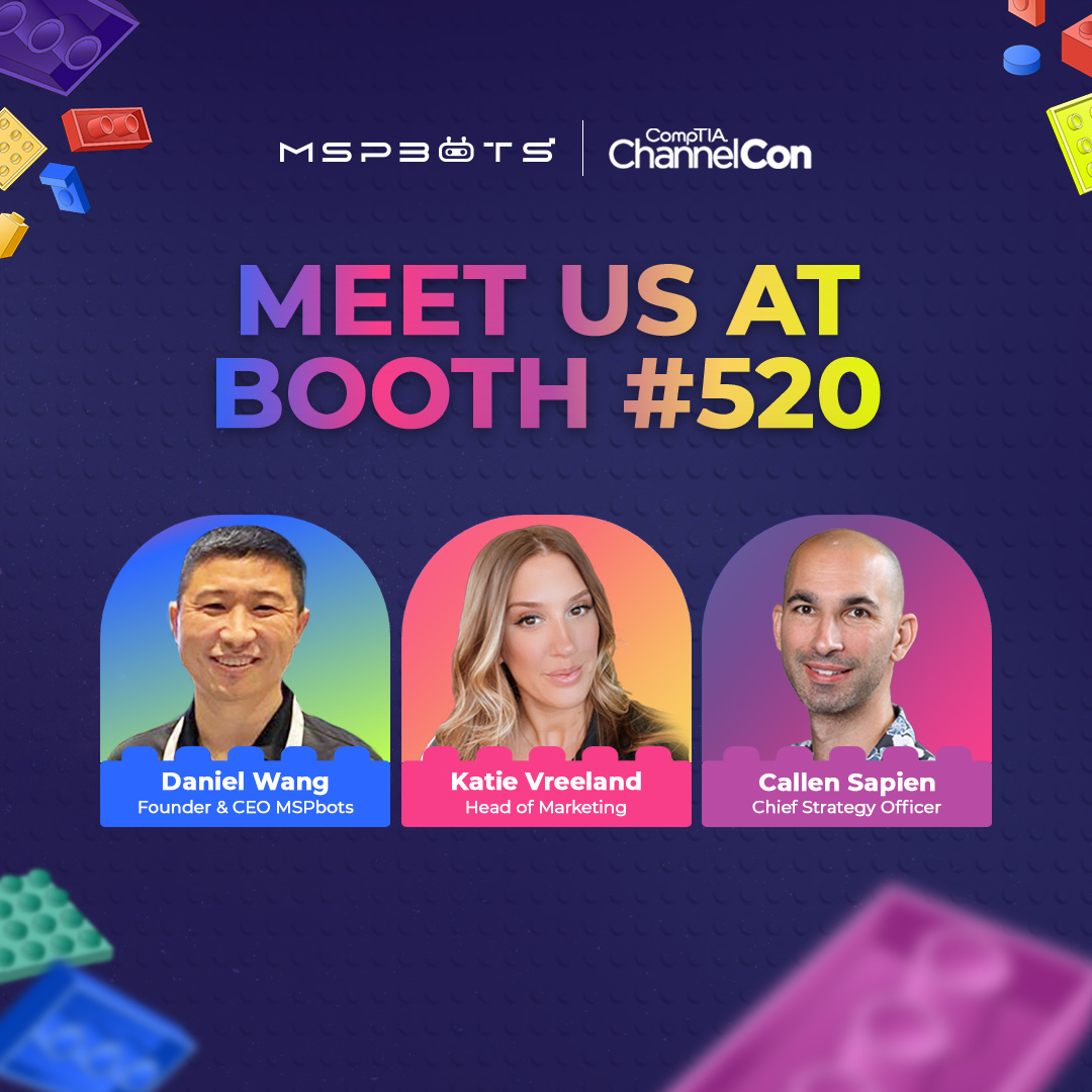 📣 Attention #ChannelCon Attendees! Ready to redefine what's possible for #MSPs? Visit booth #520, meet the team, and learn all the latest from #MSPbots! Let's build the future together. See you there! #MSP #BusinessIntelligence #ProcessAutomation #AI #ChicagoTech