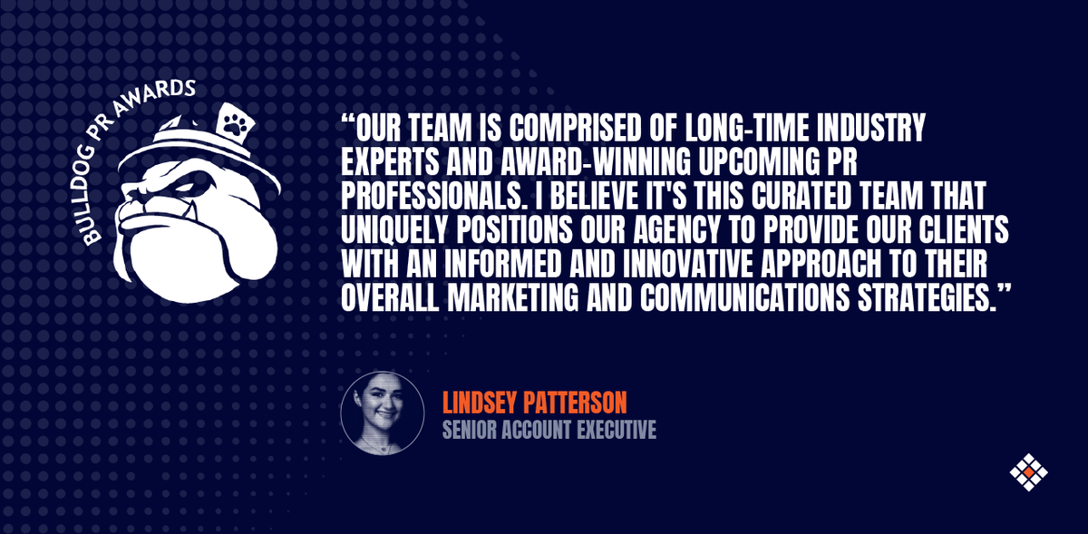 ForefrontComms's tweet photo. In honor of being awarded Best B2B Agency (Bronze) and Most Innovative Agency (Silver) at the 2023 Bulldog PR Awards, we asked each member of our team to tell us what they felt was the driving force behind our win. https://t.co/SMd2sh1KTc