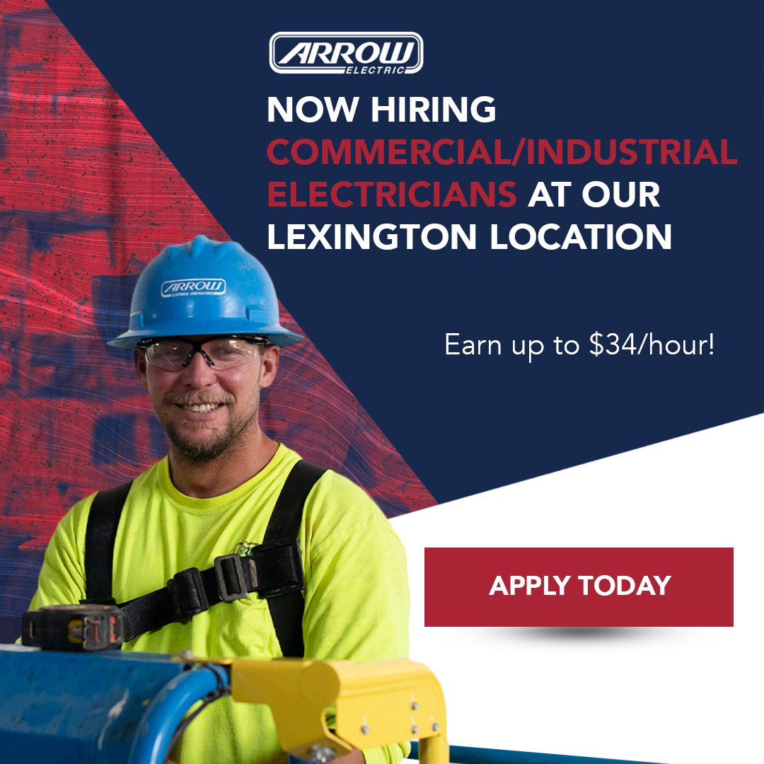 Power up your career with Arrow Electric! Join a team that provides superior service, expert workmanship, and unmatched safety: arrowelectric.com/careers/

#Service #ExpertWorkmanship #Safety #ElectricianCareers #ElectricalJobs #HiringElectricians #LouisvilleCareers