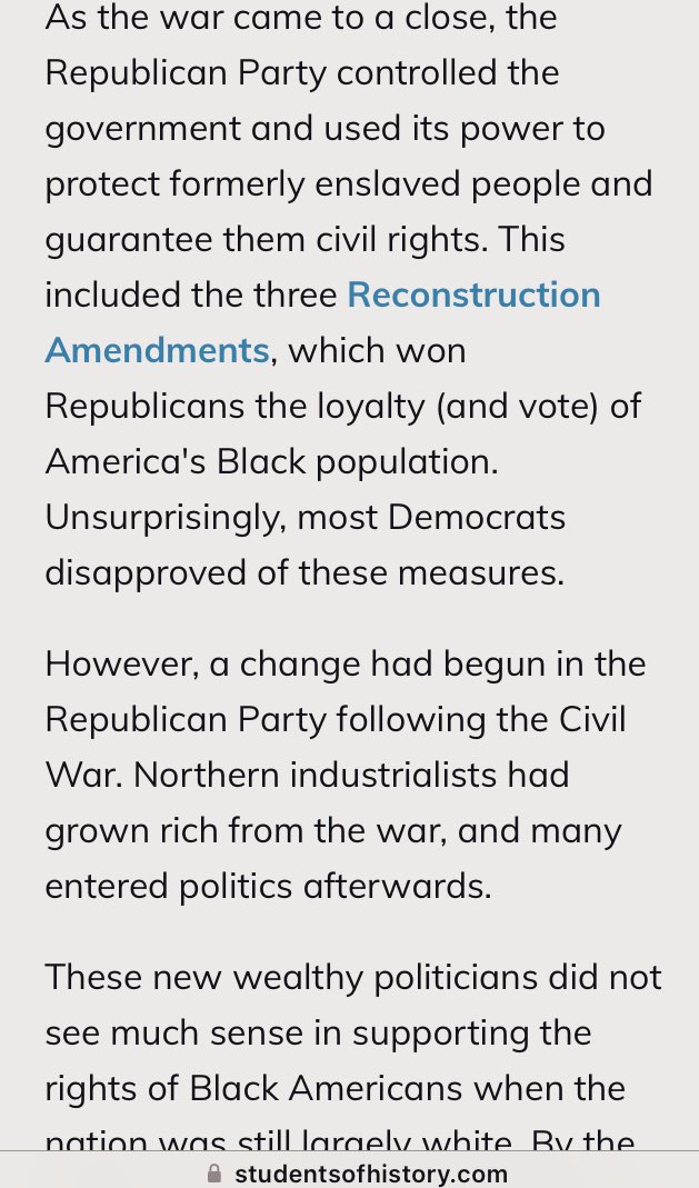 TheFixat's tweet photo. @jchriscloud @_Breezers_ @CrazyFenaker @joncoopertweets ... In a time when DEMOCRATS were REPUBLICANS in ideology!!!

This argument must be put to rest as it is a sign of the uneducated amongst us.

You need to lean today https://t.co/eGX1ISu8Wz