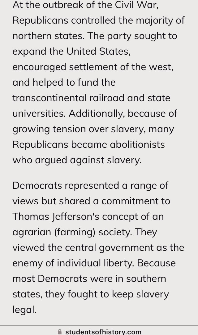 TheFixat's tweet photo. @jchriscloud @_Breezers_ @CrazyFenaker @joncoopertweets ... In a time when DEMOCRATS were REPUBLICANS in ideology!!!

This argument must be put to rest as it is a sign of the uneducated amongst us.

You need to lean today https://t.co/eGX1ISu8Wz