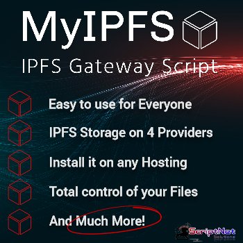 ScriptNet_IT's tweet photo. Create your own #IPFS gateway platform.
Take #Control of your #Files with #MyIPFS Script
https://t.co/96Ta1O6E1o https://t.co/8XEzaTWUAX