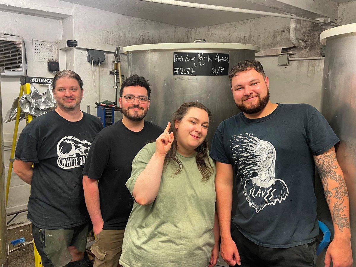 Great to have the team from <a href="/RealCraftyWigan/">Real Crafty Wigan</a> join us for a brew day today 🍺

New beer coming soon...
But don't look RAT in anger
I heard you say...🐀🎶