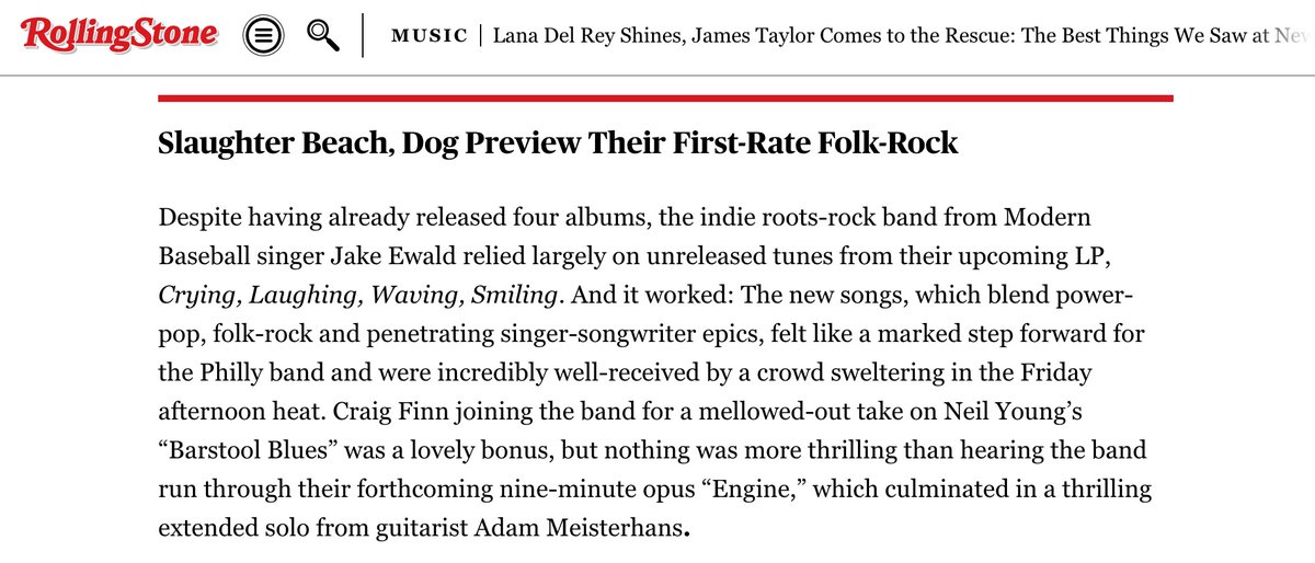 Slaughter Beach, Dog tweet media
