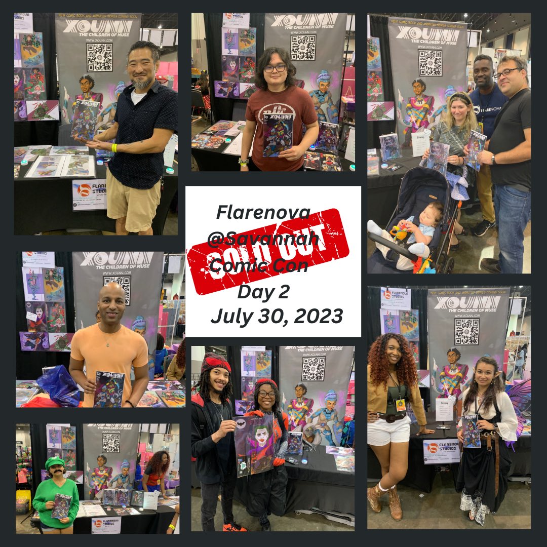 We Sold Out at <a href="/SavannahComic/">Savannah Comic Con</a>  this weekend! What an outstanding community of supporters for our comic book XOUNN:Children of Muse we’ve gained !!!  #xounn #childrenofmuse #comicbooks #comic