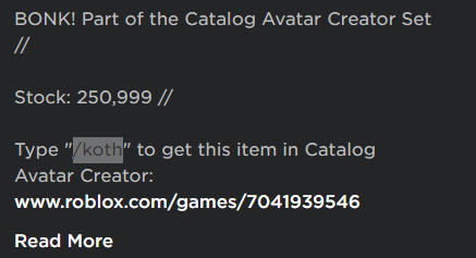 Catalog Avatar Creator: BONK! Hammer