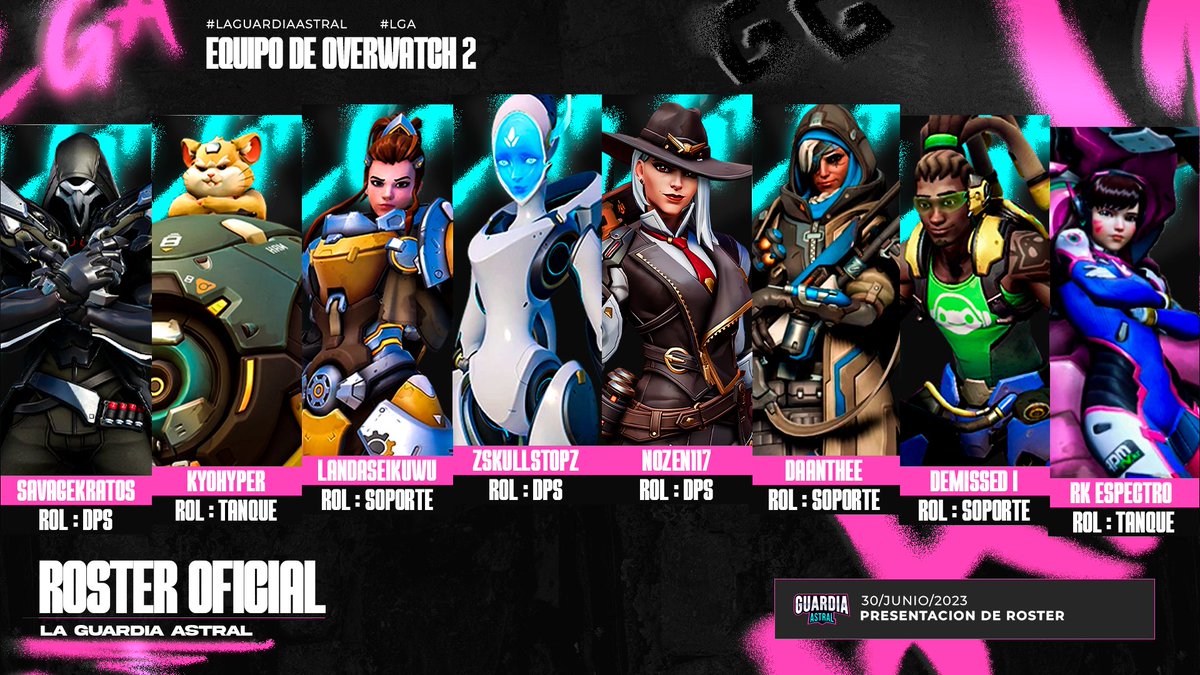 LaGuardiaAstral's tweet photo. ¡Se alzan las estrellas en el firmamento de Overwatch 2! 🌌✨🎮 Con un poder cósmico deslumbrante, la "Guardia Astral" emerge para defender la justicia y enfrentar cualquier adversidad. ¡Somos guardianes de la victoria y nuestros destinos están entrelazados con la grandeza! 💫🛡️ https://t.co/ZlOtoiygAz