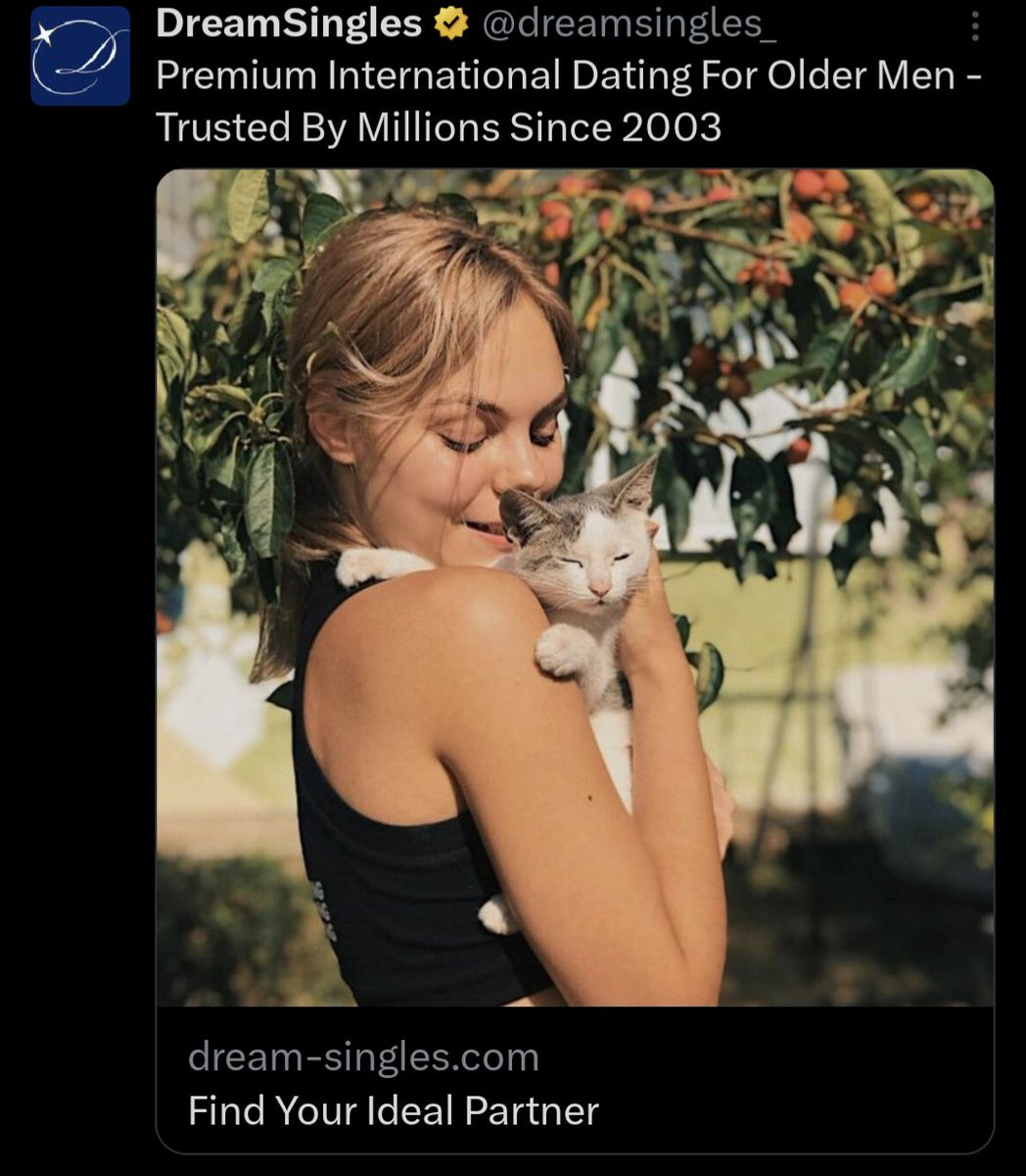 Thought at first that this ad was for a service that matches people with cats, and was like "hell yeah"