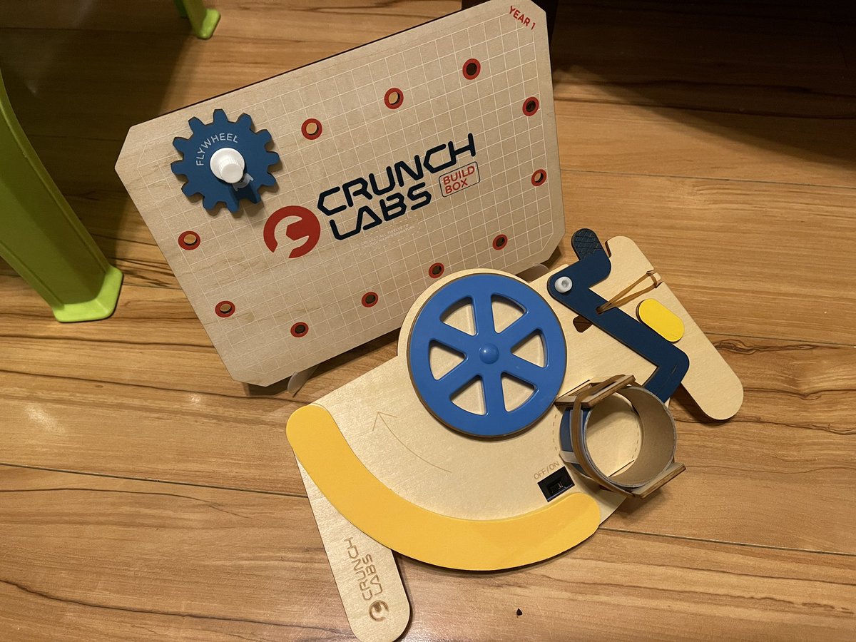 First box and pretty sure my kiddos are already hooked on <a href="/crunchlabs/">CrunchLabs</a>   Nicely done, Mark Rober &amp; Team. #crunchlabs #disclauncher