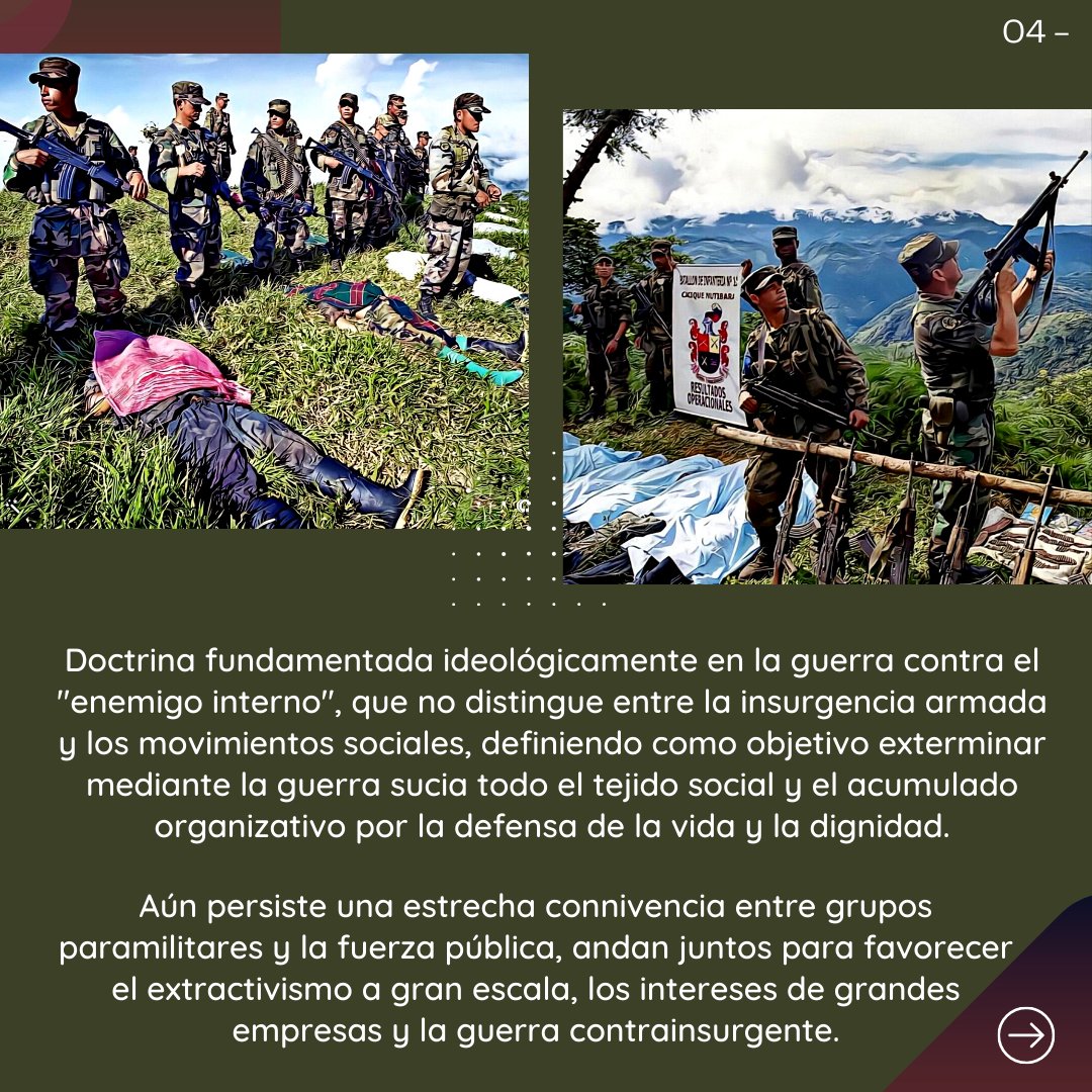 🚨 El paramilitarismo sigue existiendo, actuando y expandiéndose por todo el país, como estrategia para detener las acciones de lucha del pueblo colombiano por sus derechos y territorios.