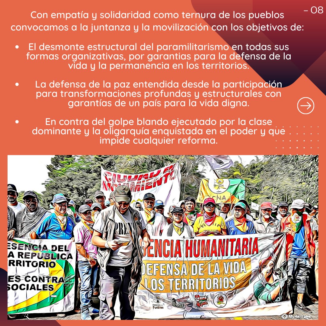 Esta estrategia sigue siendo una política de Estado pues sus instituciones siguen cumpliendo un papel determinante. Por esto, exigimos el #DesmonteDelParamilitarismo