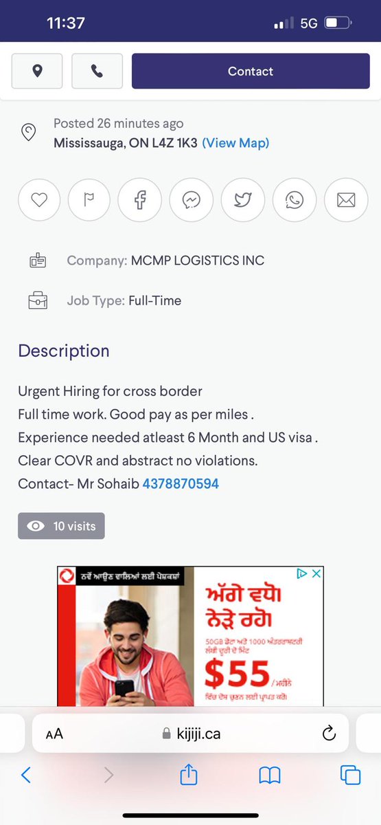 CanPakTimes's tweet image. Stay away from this company, be #scamsmart the current phone# they use is this MCMP Logestics inc 
 (437) 887-0594
Shoaib
#truckingissues #truckingfriends