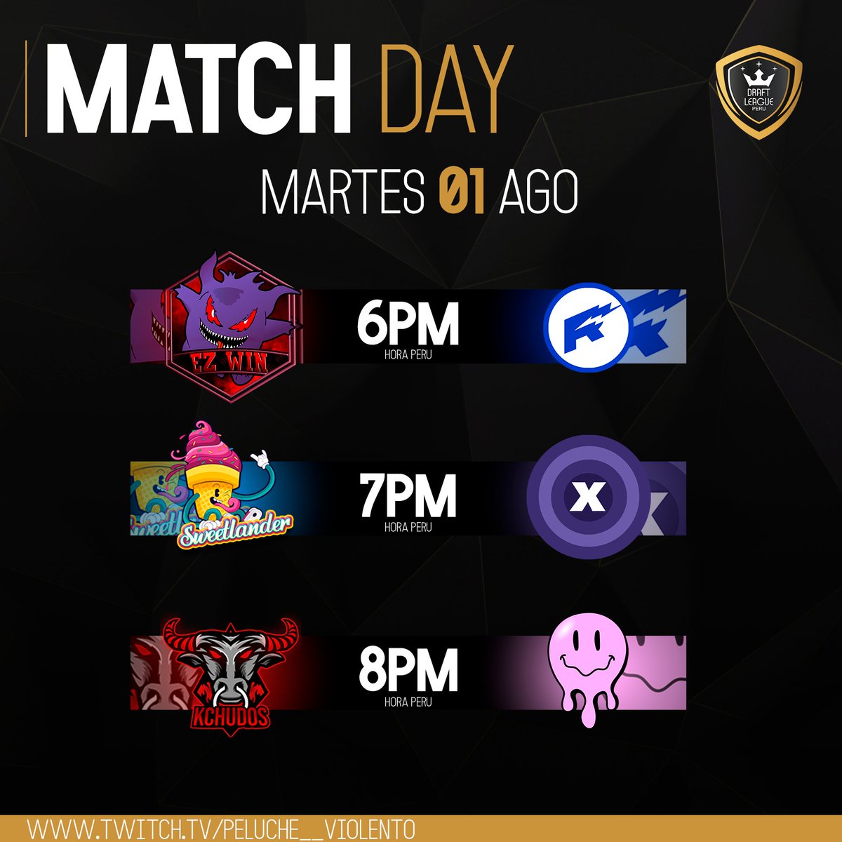 PelucheAcademy's tweet photo. Estos son los partidos de la Jornada 3

#DraftLeague #Valorant #Riot #Torneo #ValorantLAS https://t.co/4WmO8MNwka