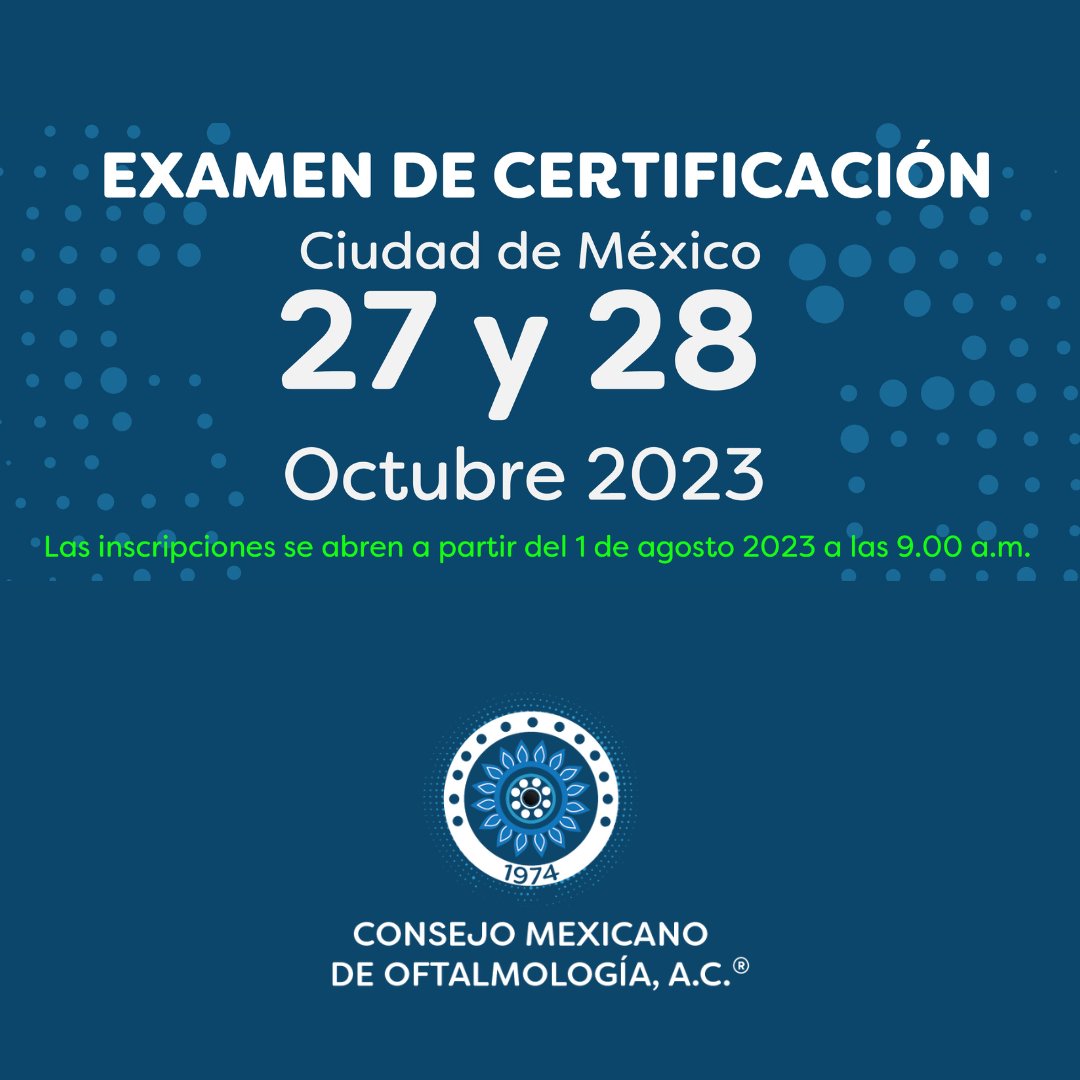 Aviso importante

#CMO #SoyOftalmologoCertificado