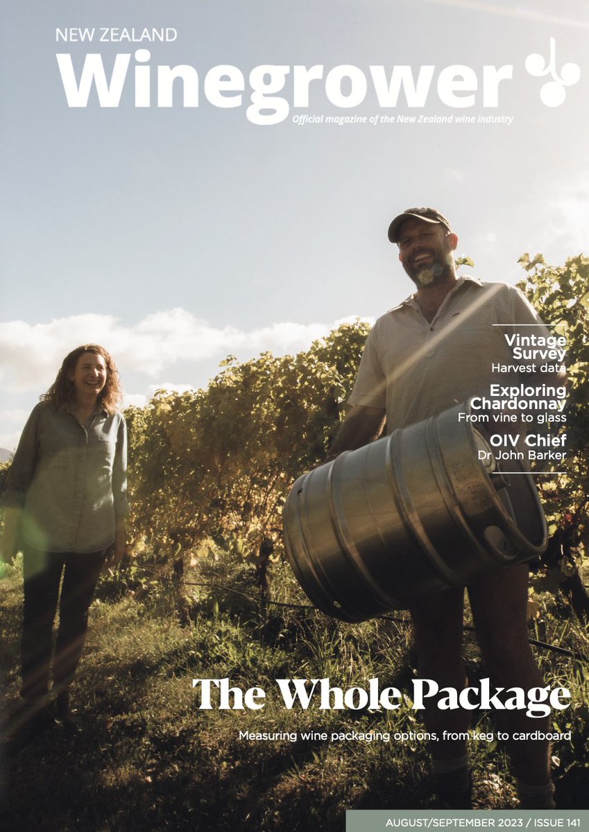 The latest New Zealand Winegrower breaks down this year's harvest numbers, and features interviews with newly elected Director General of the Organisation of Vine and Wine, Dr John Barker, and 'accidental pioneer' Allan Scott. Read it here: bit.ly/3fEfwlR #nzwine