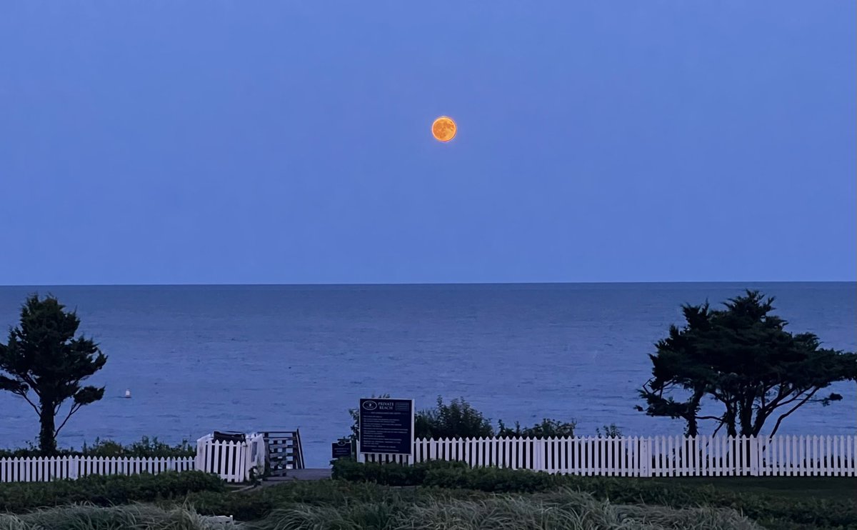 Beautiful Sturgeon Moon over Cape Cod.