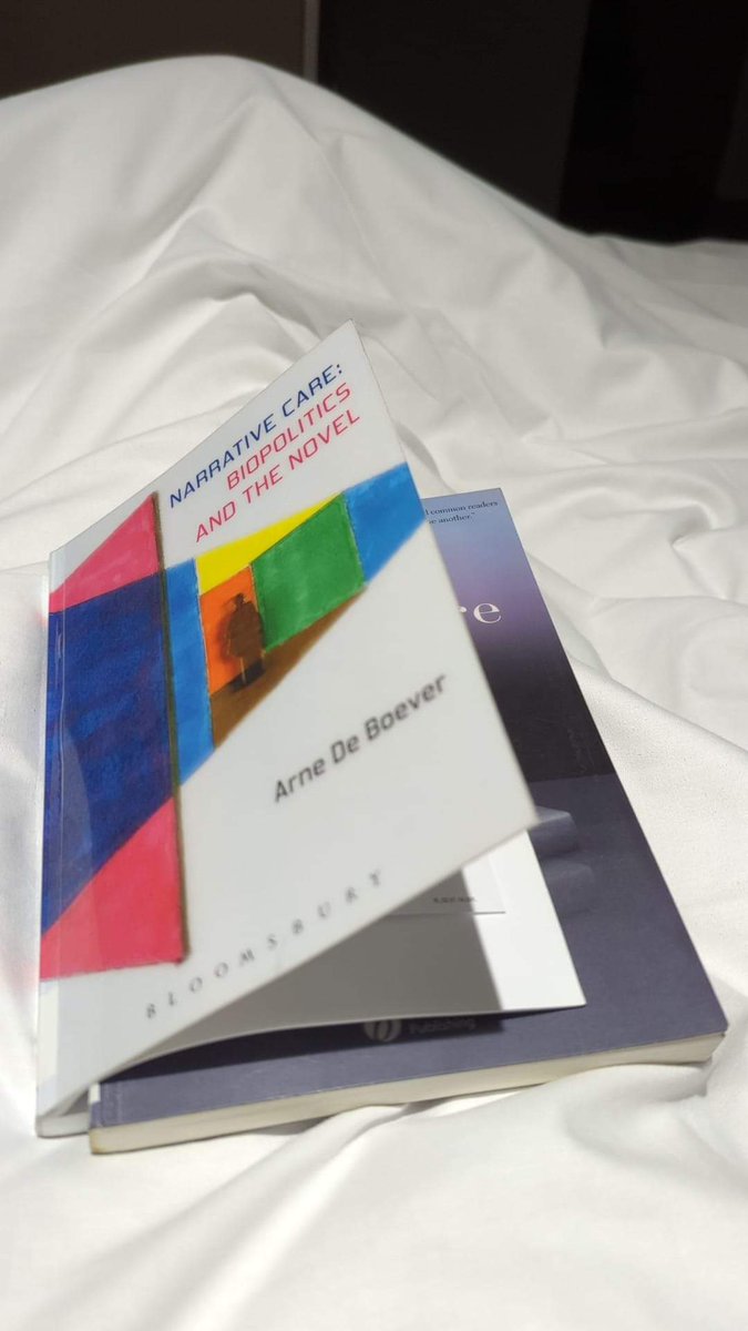 MxEwAnT's tweet image. tonight I am looking at _Narrative Care: Biopolitics and the Novel_ by Arne De Boever, and I'm feeling in a dither by how much is going on of which I know nothing

#NarrativeCare #Biopolitics