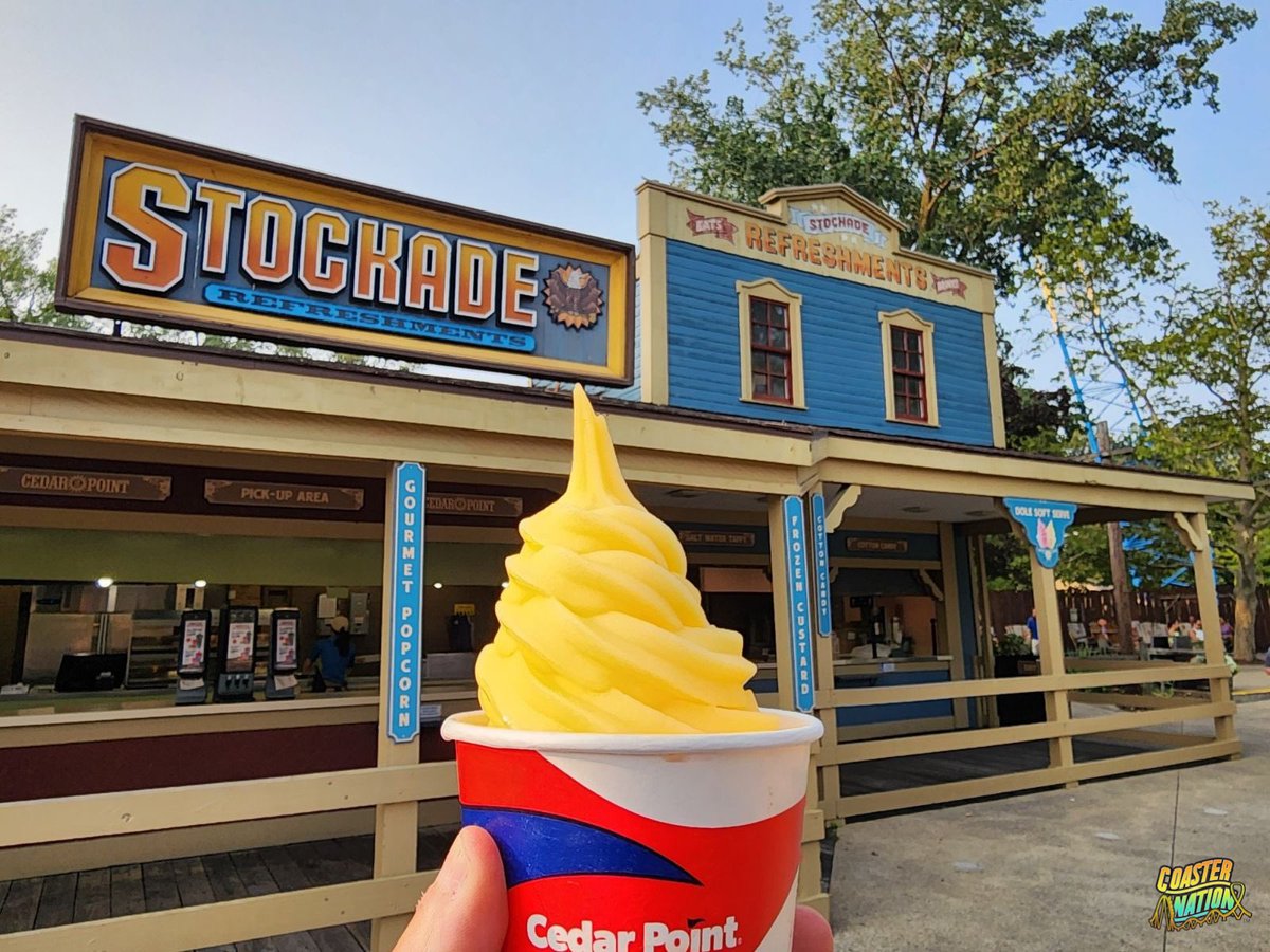 Coaster_Nation's tweet photo. DID YOU KNOW #CEDARPOINT HAS DOLE WHIP!?

3 flavors offered:
Pineapple, Strawberry, and as a Twist! (All 3 shown)

Available at the Stockade:
$5.89 (with tax &amp; pass-member discount)

#iheartcp #coasternation https://t.co/1sF6v1epj4