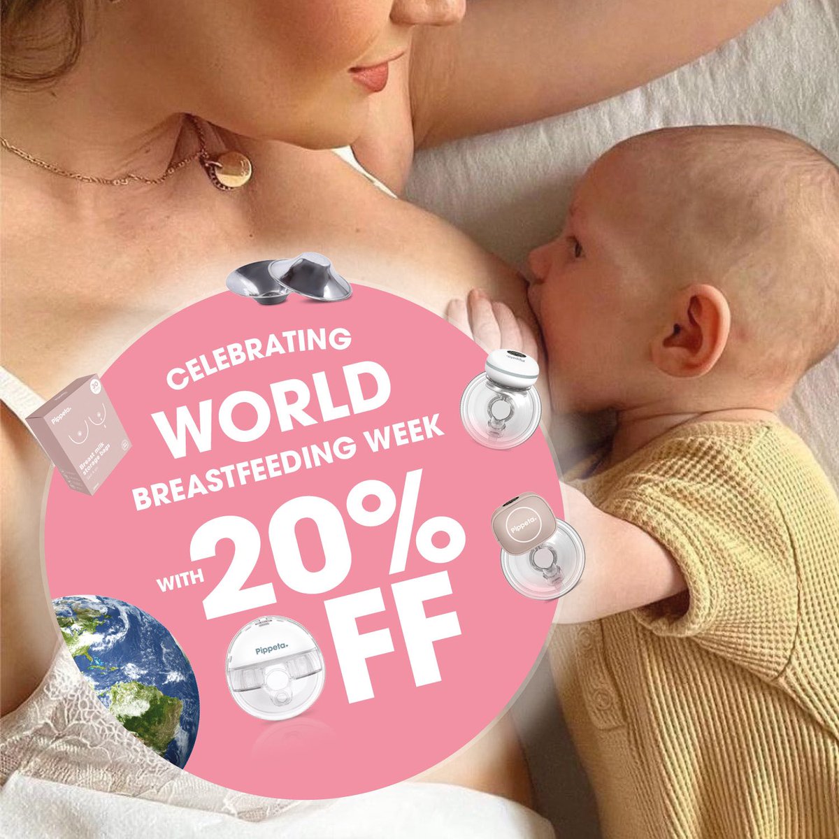 It’s #WorldBreastfeedingWeek so here is 20% off! Let’s go…. #breastmilk #nreastfeeding #pippeta #pippetapump #bestbreastpump #myipippeta #pipetta #breast #sale #breastisbest #babyfood #baby #newborn #pregnancy #pregnantwomen