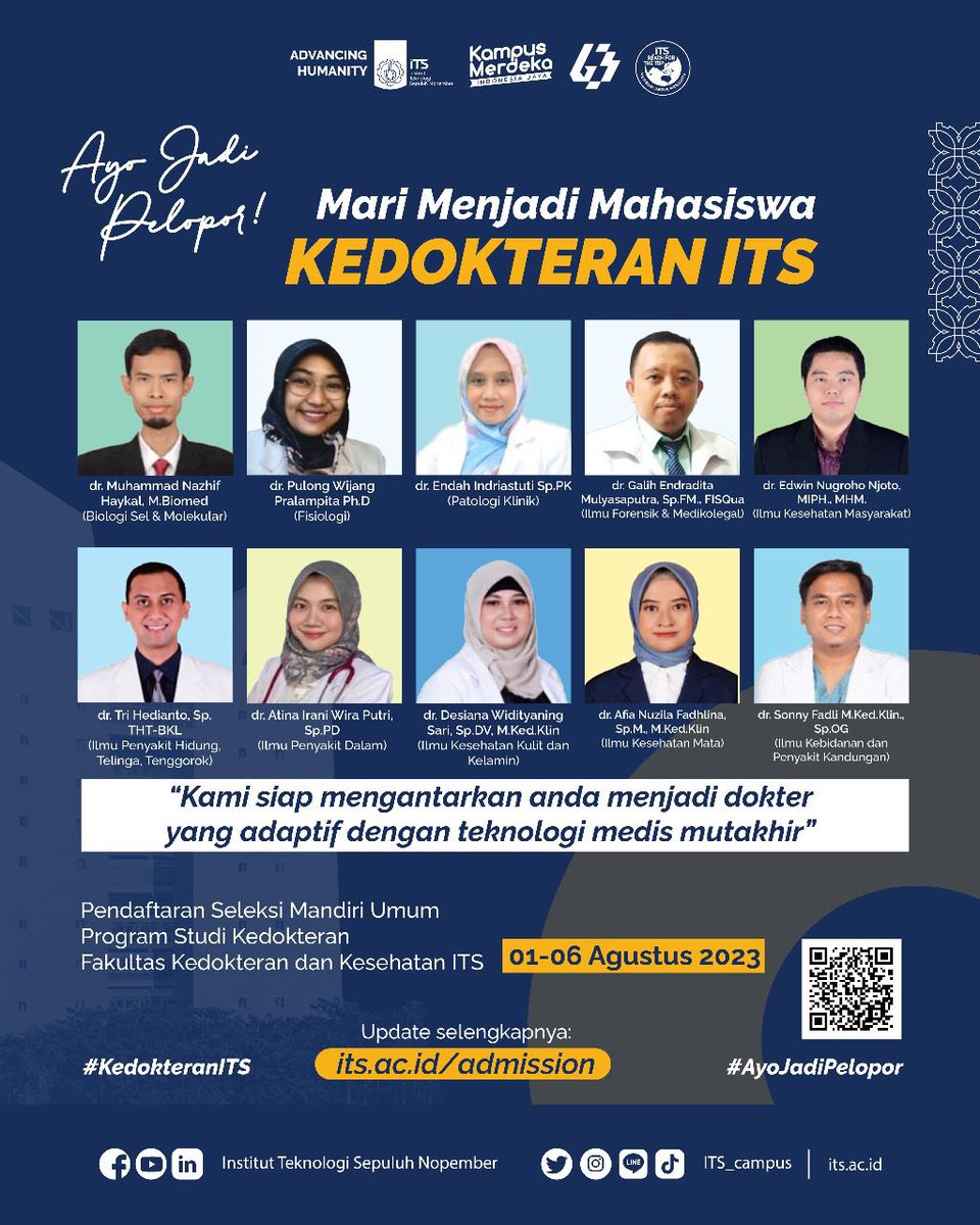 its_campus's tweet photo. #ITSUpdate

Hai Sobat Kampus!

Akhirnya Program Studi Kedokteran ITS sudah dibuka dan kalian bisa mendaftarkan diri kalian sebagai mahasiswa baru Kedokteran ITS angkatan pertama dan menjadi bagian momen bersejarah di ITS. https://t.co/xbwlpY1wic
