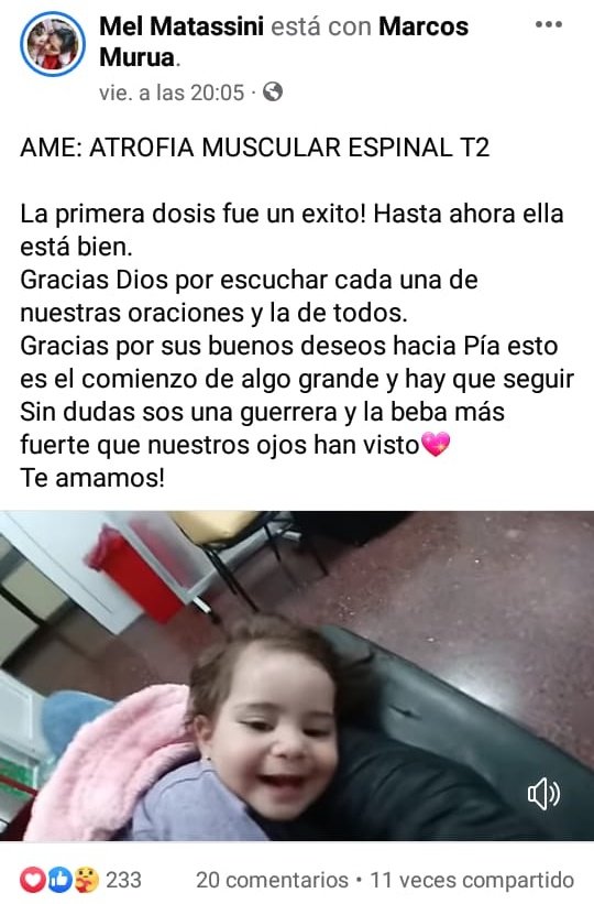 Astro_Psicolog1's tweet photo. Con el permiso de sus padres, Hoy les quiero contar de PÍA❤️🪬, este angelito lucha día a día con una enfermedad llamada ATROFIA MUSCULAR ESPINOZA
Los días de esta nena son muy difíciles, tal es así que necesita un tratamiento médico para poder continuar su lucha con esas ganas lindas de vivir una vida normal como cualquier niño/a❤️🪬
Les dejo el Facebook y el celular de su familia  👉+54 9 3548 59-1101👈
 para que puedan conocer más a fondo sobre esta historia ❤️ Ellos son de la provincia de Córdoba y por supuesto Nuestro hermoso grupo de WhatsApp con más de 600 personas AYUDARÁ PARA QUE ESE TRATAMIENTO SE LLEVE A CABO❤️ Y VOS TAMBIEN PODES HACERLO, Ya sea colaborando después de comunicarte y conocer bien su historia o dándole RT Y LIKE A ESTA PUBLICACIÓN ❤️
MUCHÍSIMAS GRACIAS.❤️