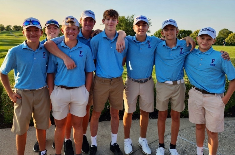 WeAreFrankfort's tweet photo. Congratulations to the FHS Boy's Golf Team! They defeated Scott County in their first conference match of the season! https://t.co/cwP9O7ryjD